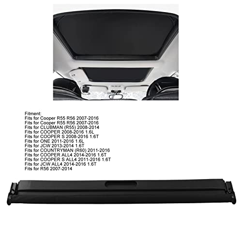 Cortina de techo corredizo trasero para R55 R56 2007-2016 en color negro 3