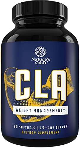 Conjugated Linoleic Acid CLA Supplement - CLA Safflower Oil Lean Muscle Mass Pre Workout Supplement for Men and Women for Natural Muscle Builder - 1560mg CLA Supplements with Essential Fatty Acids
