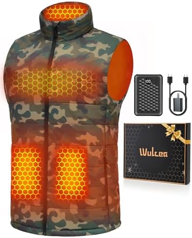 Wulcea Graphene Heated Vest For Men 7.4V Fast Charge Large Capacity Battery