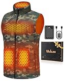 Men Heated Vest Battery Pack Included Rechargeable Hat Gloves Army Jacket Apparel Tactical Gear Military Accessories Socks Mittens Ear Hand Warmer Muff Hunting Essential Camo Coat Gadget Equipment