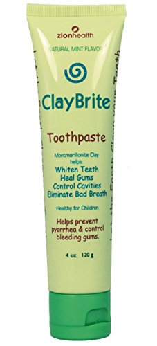 Zion Health Claybrite Natural Toothpaste, Natural Mint, 4 OunceÂ (Packaging may vary)