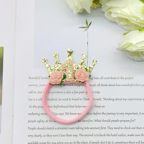 Birthday Hair Clip for Baby Girls 1/2 1 2 3 4 Years Glitter Hair Accessory Birthday Party Outfit Decoration for First 1st One4