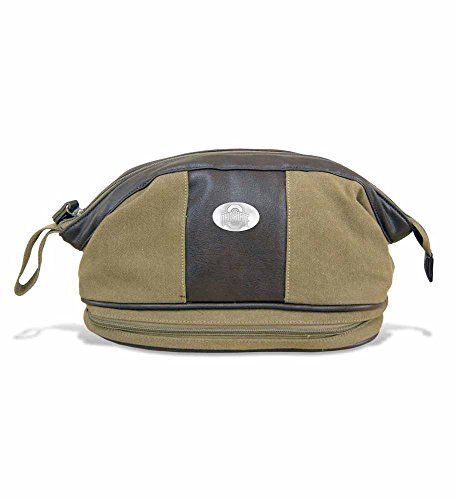 ZeppelinProducts OSU-BTX1-KHK Ohio State Toiletry Bag Waxed Canvas44; 12 x 7 x 7