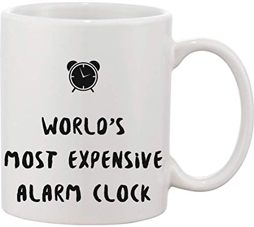 Taza de cerámica con el reloj despertador más caro del mund
