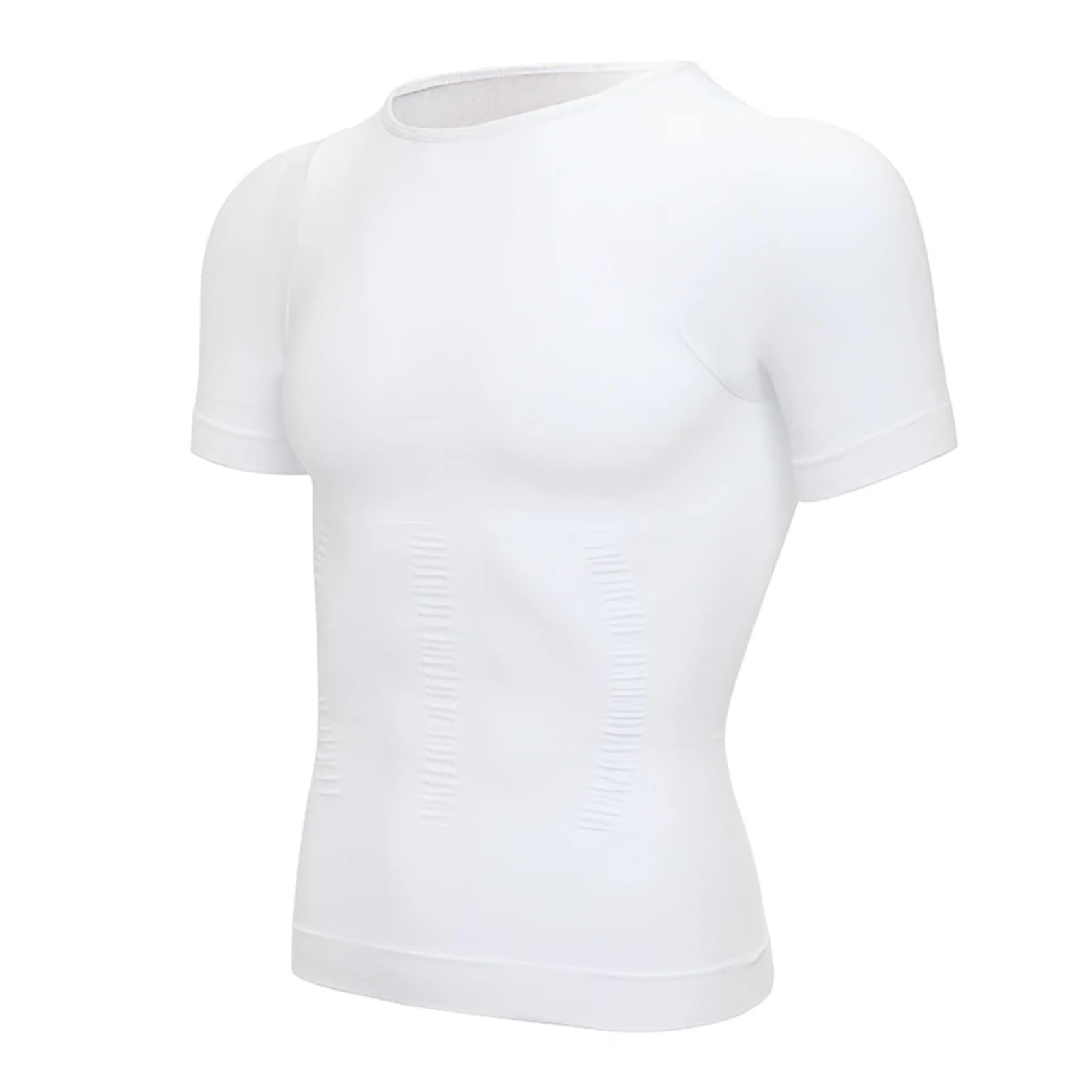 Canotta Palestra Uomo Uomo Body Shaper Dimagrante Compressione Camicie Canottiera Vita Senza Cuciture Trainer Muscolo Pancia Perdita di Peso Shapewear(White,XXL)