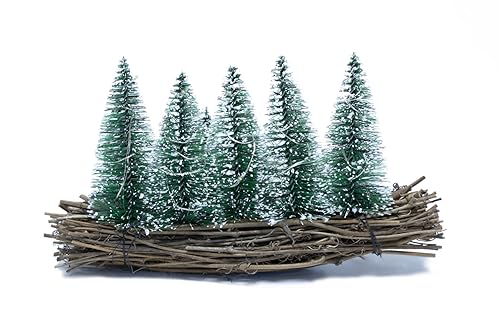 LED Deko Wald mit 27 LED in warm weiß beleuchtet - 25 x 14 cm -...