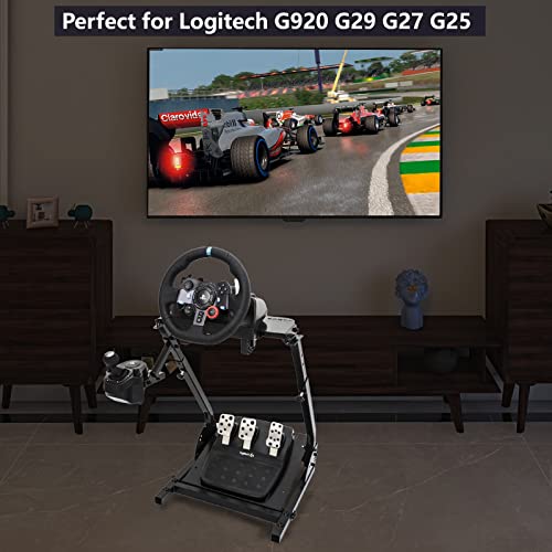 Cxrcy WH-G920 Racing Wheel Stand Compatible With Logitech G920 G29 G27 G25 Gaming Cockpit Height Adjustable Foldable Gaming Racing Simulator Steering Wheel Stand,Wheel And Pedals Not Included thumb #5