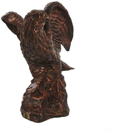 Cast Iron Bronze Proud Eagle Statue Bird of Prey/Crystal Palace/Garden Ornament/Bird Feature