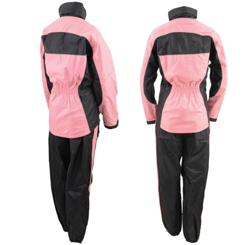 Image of Milwaukee Leather Women's Motorcycle Hooded Water-Resistant Rain Suit for Outdoors