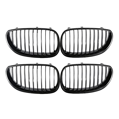 Calandre double ligne E60 M5 style sportif en finition noir brillant pour capot
