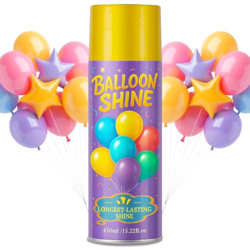 Balloon Shine Spray For Party : 15 Oz Balloons Spray Silicone For Easter Halloween Birthday Decorations - Long Lasting Instant High Shine Waterproof For Outdoor Décor
