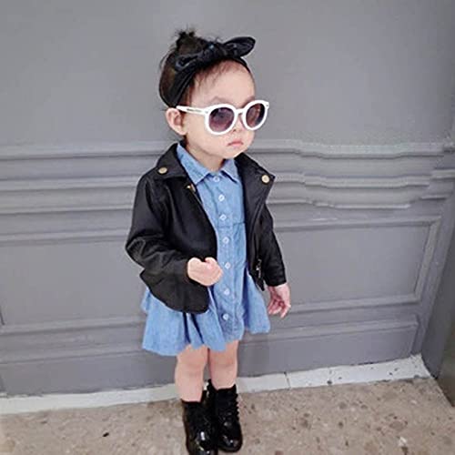 Little Girls Faux Leather Jackets Coat Spring Fashion PU Leather Motorcycle Jacket Toddler Outerwear Slim Coat4