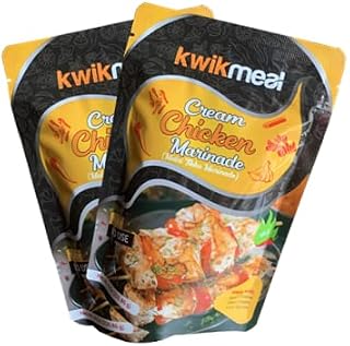 KwikMeal Cream Chicken Marinade/Malai Tikka Marinade | 226.8 g (8.0 Oz) pack | Authentic Marinade for Malai Chicken Tikka | Ready to use | 2 Pack.