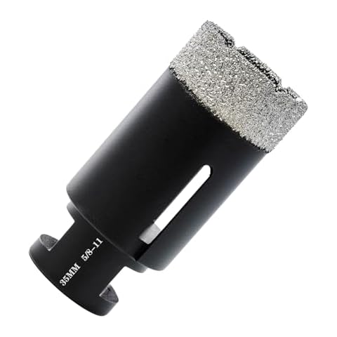 Dry/Wet Diamond Core Drill Bits 1-3/8in (35mm) Hole Saw for Tile Hole Saws for Porcelain, Ceramic,Granite, with 5/8-11 Thread Tile Hole Saw Kit Drilling,Concrete Diamond Hole Saw Cover
