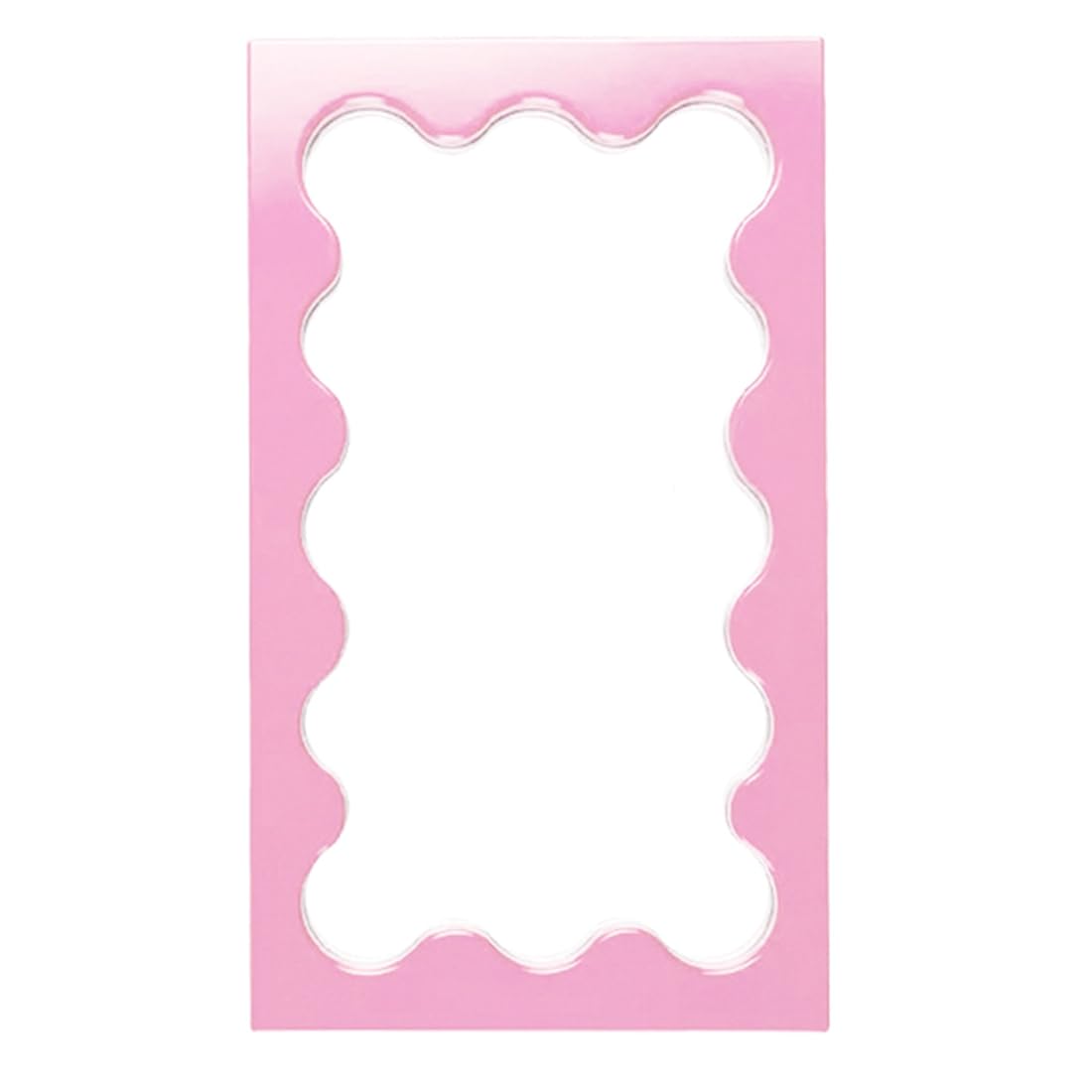 CTRLZS Desktop Makeup Mirror Wall Bathroom Bedroom Entrance Mirror Rectangular Wavy Design Nordic Ins-Style A