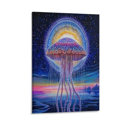 Image sur toile meduse decoration murale affiche chambre couloir