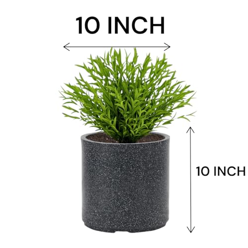 Image of GTB Cylinder German Polymer Pots for Plants Highly Durable Polymers Lightweight Indoor Outdoor Plant Pots, Flower Pot Gamla Tree Planter Container Planters(plant not included) (grey marble, 10 inch)