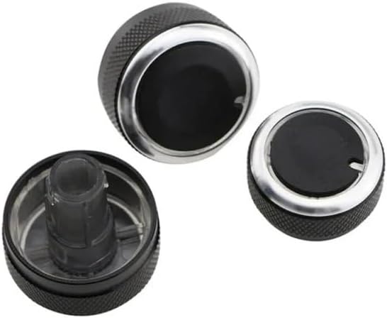 Car AC Knob Air Conditioning Heat Control Switch Button Knobs Accessories For Golf 5 Passta B6 B7(Silver)
