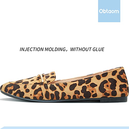 Image of Obtaom Women's Pointy Toe Loafer Flat Comfortable Faux Suede Work Shoes,Cute Penny Loafer Slip On Ballet Flat