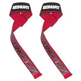 Beingfit リストストラップ 筋トレ リフティングストラップ 正規品 ２個セット 60cm ベンチプレス 握力補助 男女兼用 パット付き プロシリーズ (黒)