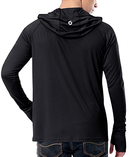 Men's UPF 50+ Sun Protection Hoodie Long Sleeve SPF UV Quick Dry Lightweight Athletic Fishing Shirt with Thumbholes2