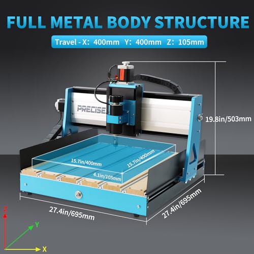 Image of 4040-PreciseaMAX All-Metal CNC Router Machine with NEMA 57 Stepper Motor,Engraving Milling Machine for Wood Acrylic Aluminum Carving Cutting Working Area 15.7 inch x 15.7 inch x 4.1 inch
