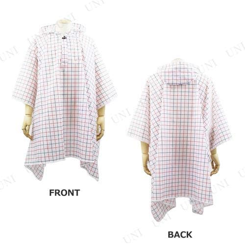 Amazon Co Jp ダンケ レインケープ 全18色 レインポンチョ チェック レッド ブルー フリー 収納袋付き Dwz0612 正規代理店品 ホーム キッチン