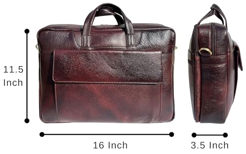 Image of RUSTIC TOWN Premium Leather Crossbody Messenger Bag - Stylish and Versatile - Gift for Professionals