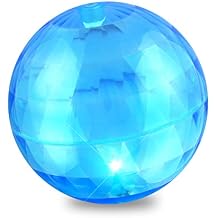 FlashingBlinkyLights 4" Big Blue Bounce Ball with Flashing LEDs