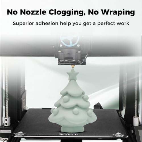 Image of Sovol 3D Printer Matte PLA Filament 1.75mm 1KG (2.2lbs), Milky Green Gray