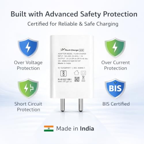Image of 66W Flash Charging Adapter with Flash Cable | Vivo-Compatible Fast Charging | 6 Months Warranty | Compatible with Vivo X21,X50 Pro,X60 Pro,X70, V25 Pro, V27 Pro, V29e