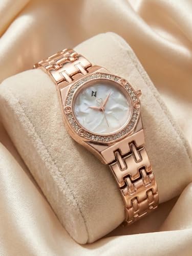 Image of AMERICANVIBER Rose Gold Women Watches | Girl Watch | Watch for Women | Diamond Studed | Premium Design | Trendy Fashionable | Under 499