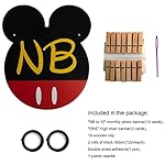 CHuangQi Mickey Themed Birthday Party Photo Banner & “ONE” High Chair Banner, NB to 12 Month Photo Banner, 1st Birthday Supplies, Baby Shower Decoration - Image 3