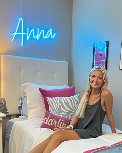 Custom Name Neon Sign for Dorm Wall Decor, Personalized LED Name Signs for Girls Roommate Back To School Gifts, Customized Dimmable Neon Lights for Bedroom College Dorm Decoration