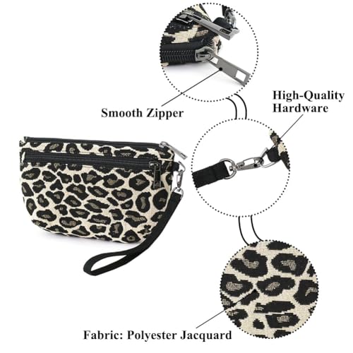 Image of Small Wristlet Wallets for Women, Zip Clutch Bag with Wristlet Pouch, 3-Zipper Original Design