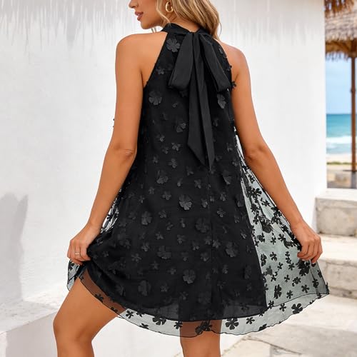 Robe décontractée chic coupe ample et encolure florale modulable - 4