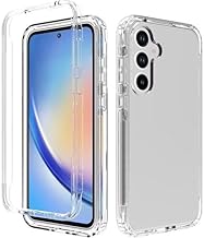 COPHONE® Case Compatible with Samsung Galaxy A35 Transparent 360 Full Body Protection Soft Front + Hard Back Cover 360 Degree Touch Anti-Shock Cover