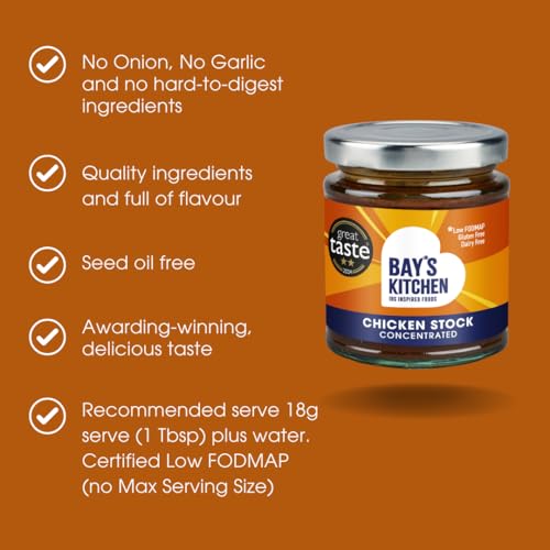 Bay's Kitchen Concentrated Chicken Stock, Case of 6 | Gluten & Dairy Free, Low FODMAP