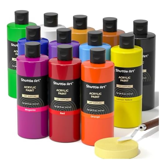 Shuttle Art 12 Colors Acrylic Paint Set