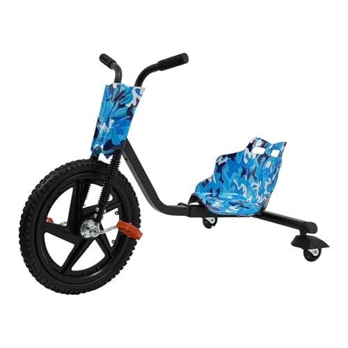 Trike de dérive enfant, tricycle de glisse stable 80 kg et roue caoutchouc