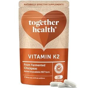 Vitamin K2 von Together Health – Vitamin K2 Kapseln aus fermentierten Kichererbsen – K2 Komplex mit hoch bioaktivem MK7-30 vegane Vegecaps