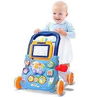 Aolso Baby Walker, Sit-to-Stand Learning Walker, Baby Entertainment Table Early Education Activity Center, Multifunctional Educational Push Toy forToddlers Boys Girls