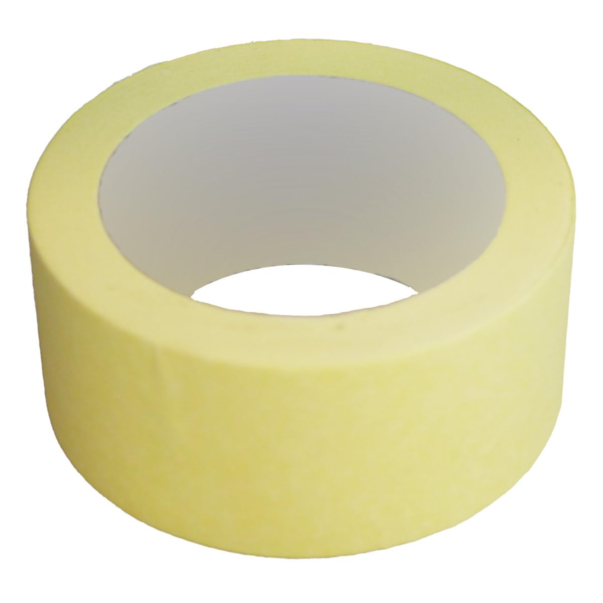 TECPLAST Lot de 18 Rubans de masquage 50 mm x 50 m jusqu'à 80° - Adhésif de masquage jaune pour la peinture