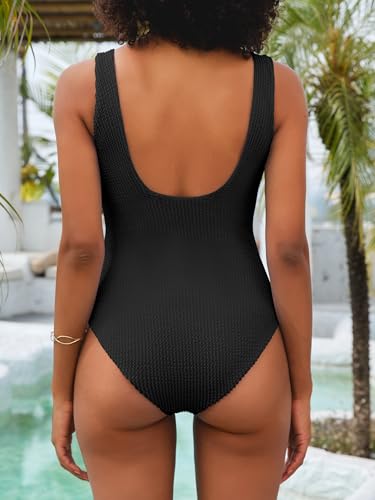 ANRABESS Womens One Piece Swimsuit 2025 Summer Solid Square Neck Tummy Control Modest Full Coverage Ribbed Bathing Suits4