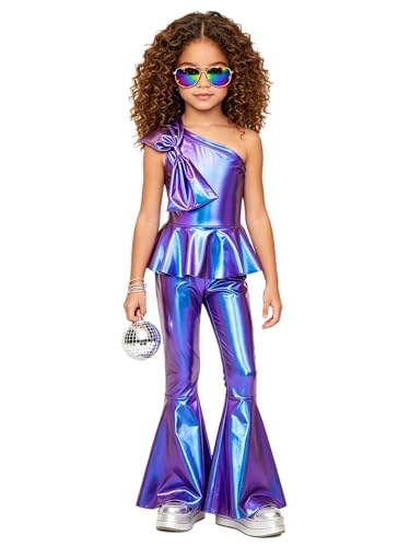 Combinaisons disco de los años 70 para niñas en fiestas de Halloween