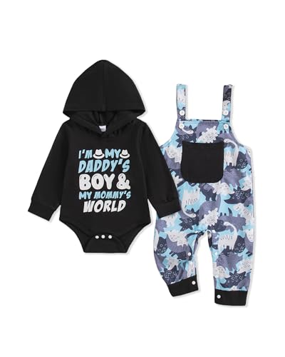 Image of NZRVAWS Newborn Baby Boy Clothes Infant Boy Clothing Hoodie Sweatshirt Long Pants Outfit Set Fall Winter 0-18M