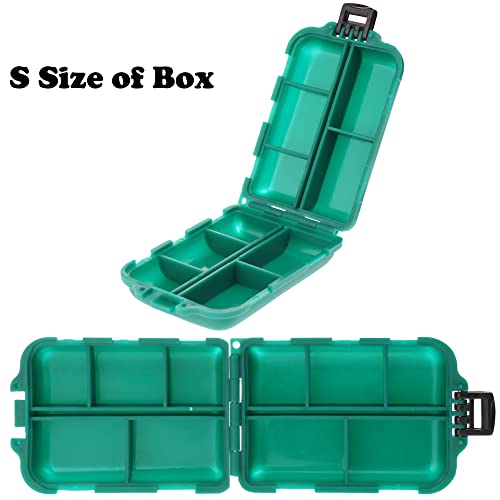OKVGO 3pcs Fishing Tackle Box of Fishing Accessories Storage Organizer Box for Sea and Carp Coarse Fishing Lures Hooks Swivels Baits Beads Tube Sleeves Clips Size S Black - Image 4