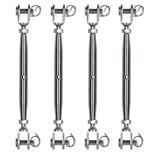 Vis de serrage 6 mm pour tendeur en inox 316 marine robuste - 4 pièces