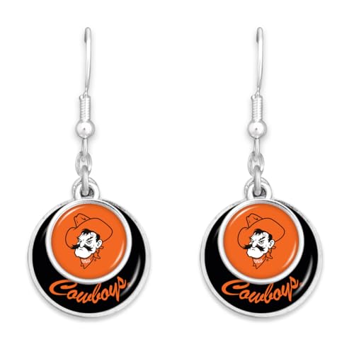 Oklahoma State Cowboys Stacked Disk Earrings Jewelry Gift Licensed OSU