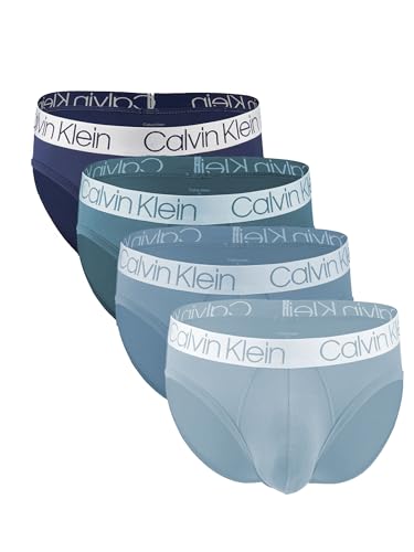 Calvin Klein Men`s Chromatic Microfiber Hip Brief 4 Pack (B(NP2429-420)/B, X-Large)